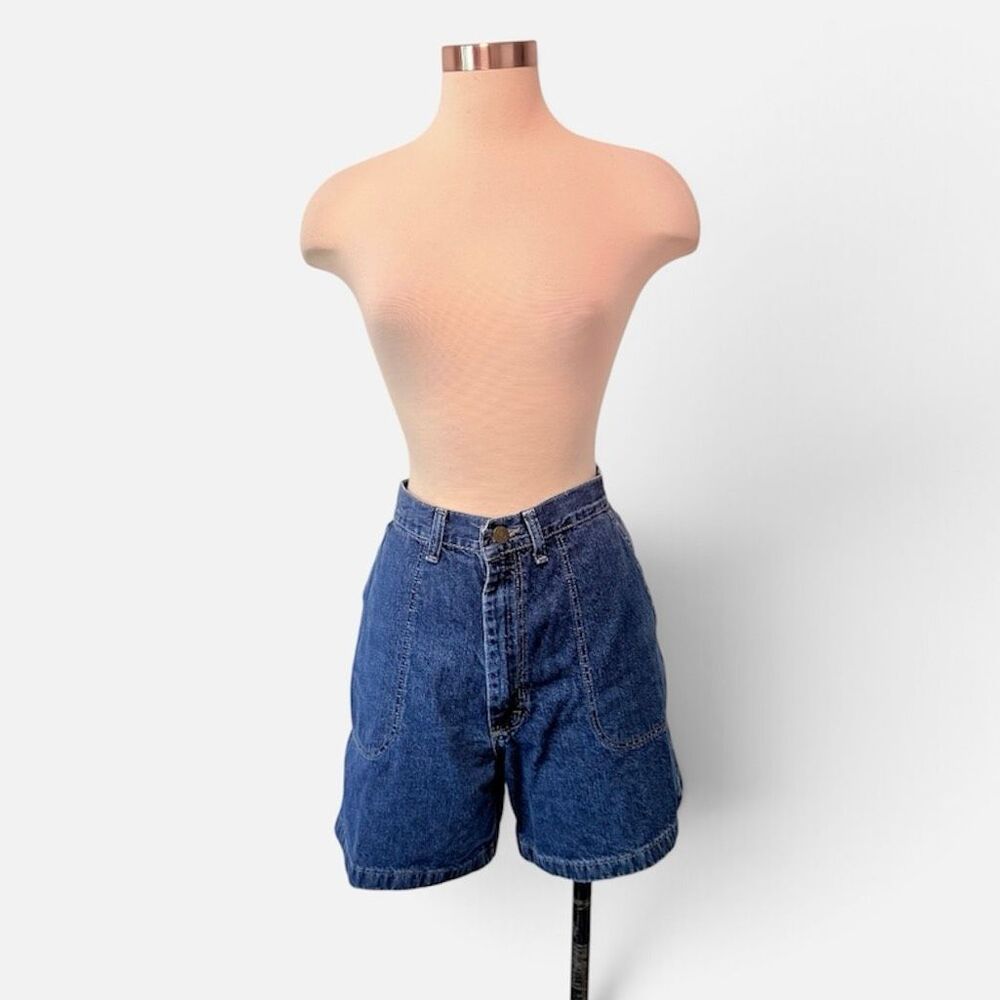 Vintage Wrangler Medium Wash Shorts High Waisted Carpenter 28”